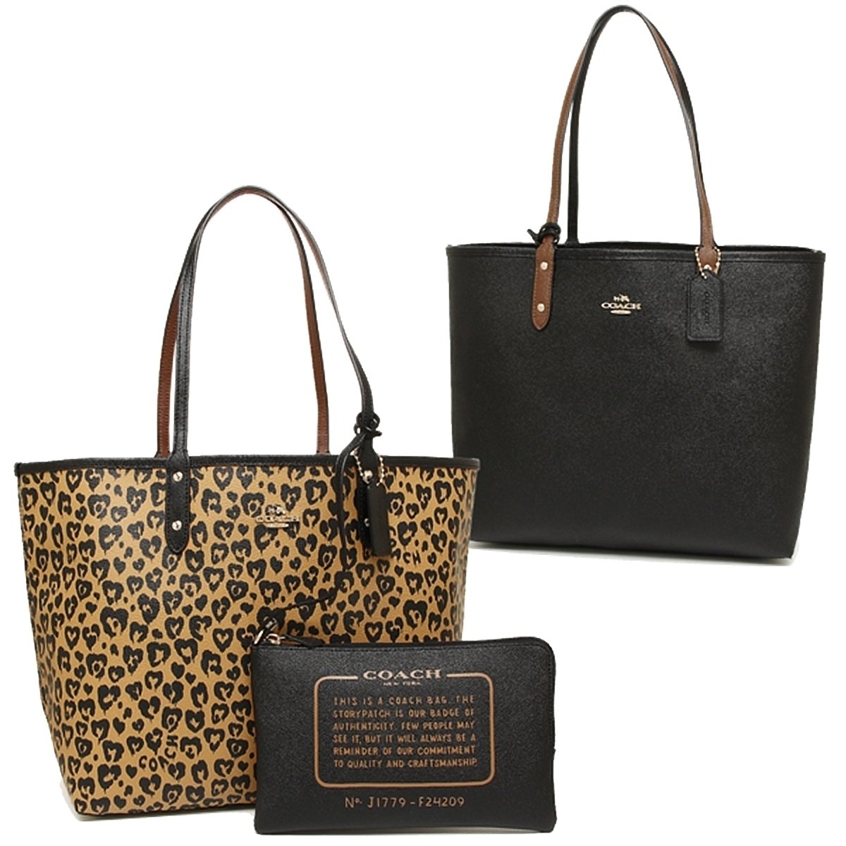 coach animal print reversible tote