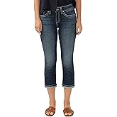 Silver Jeans Co. Women's Suki Curvy Fit Mid Rise Capri Jean