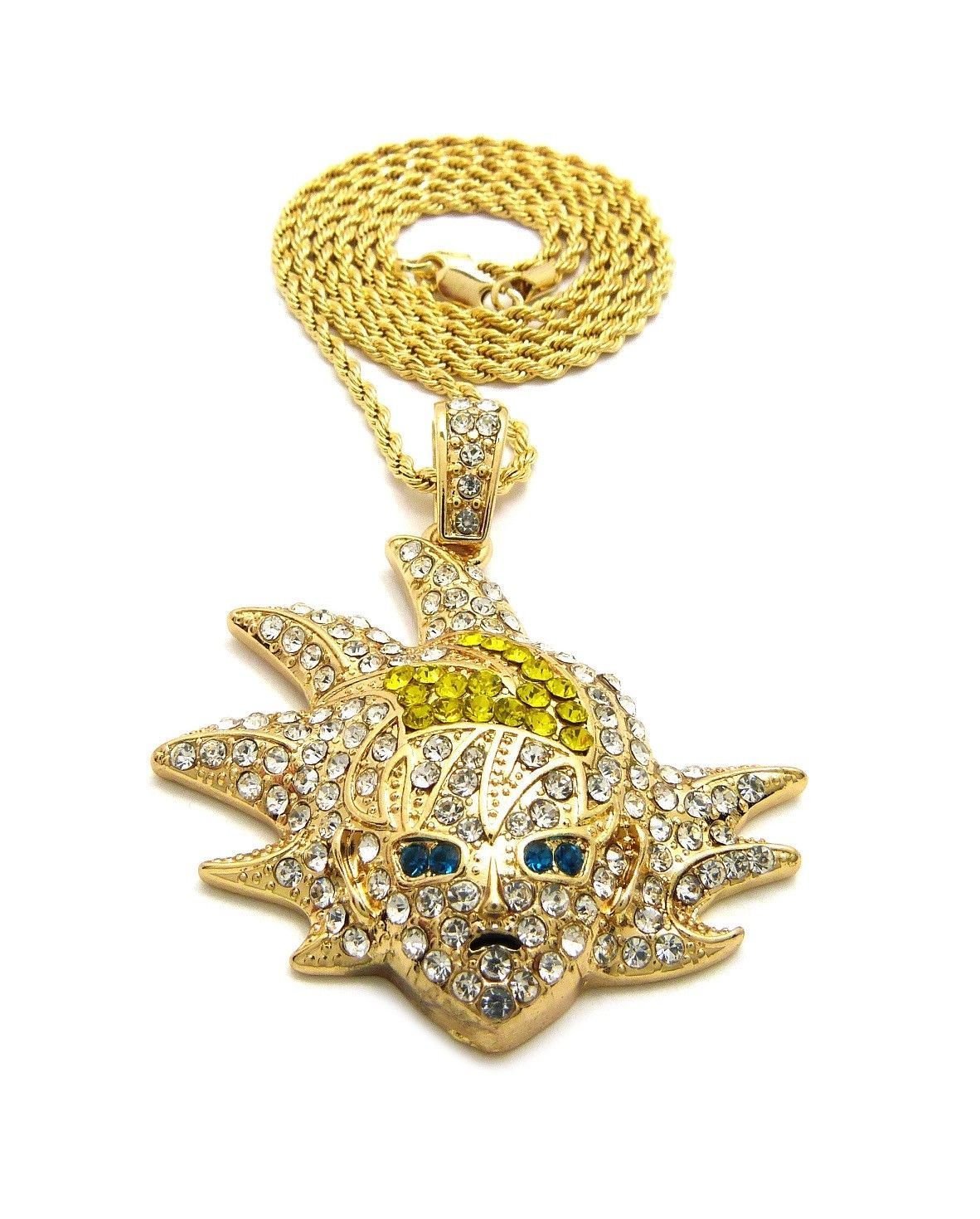 ICED Out Gold Son Goku Hip HOP Pendant 