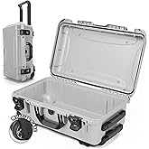 NANUK 935 Hard Case – Waterproof Equipment Case with Wheels, 22” x 14” x 9” – Dustproof and Impact Resistant, Airline Carry-On Approved – Silver