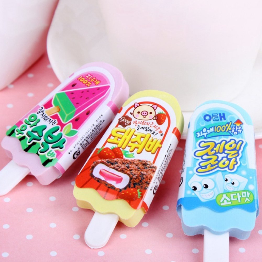 Confezione Da 6 Gomme Da Cancellare A Forma Di Gelato Zhouba Simpatiche E Dai Colori Brillanti Articoli Da Cancelleria Per La Scuola Per Ragazzi Taglia Unica Random Color Hobby Creativi Casa E