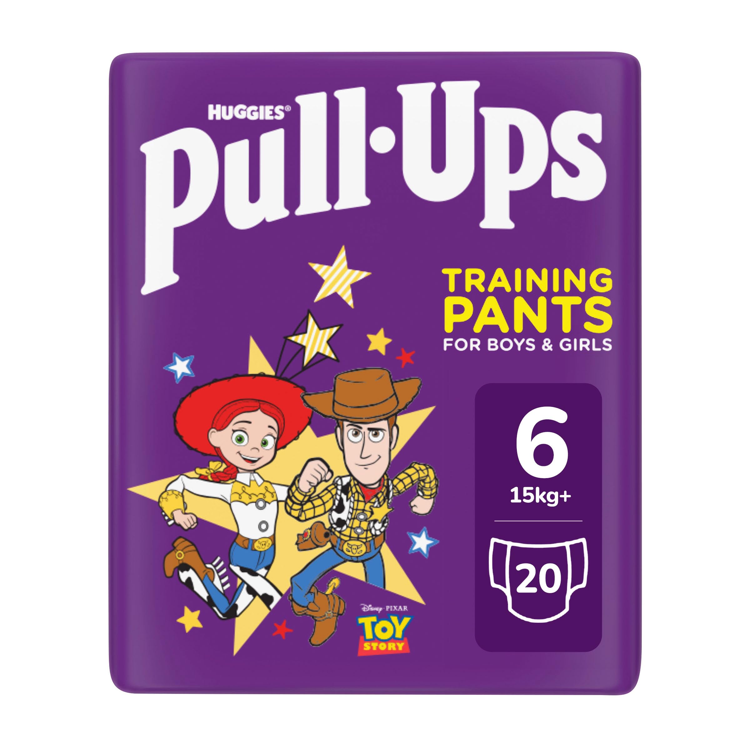 Huggies Pull-Ups Trainers Day, Boy, 2-4 Years, Nappy Size 6-7+, 40 BIG KID Training Pants