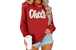 Ithalt Game Day Sweatshirt Women Cute Football Graphic Pullover Shirt Football Season Long Sleeve Tops