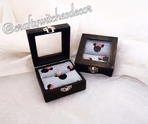 Amazon Com Minnie Mouse Themed Wedding Ring Box Ring Box Ring