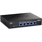 TRENDnet 5-Port 10G Switch,100Gbps Switching Capacity TEG-S750 | 5 x 10G RJ-45 Ports,Supports 2.5G and 5G-Base-T Connections,NDAA &amp; TAA Compliant,Lifetime Protection
