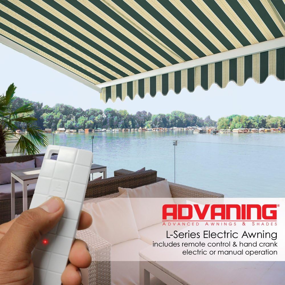 ADVANING 10'x8' Motorized Patio Retractable Awning Luxury Series