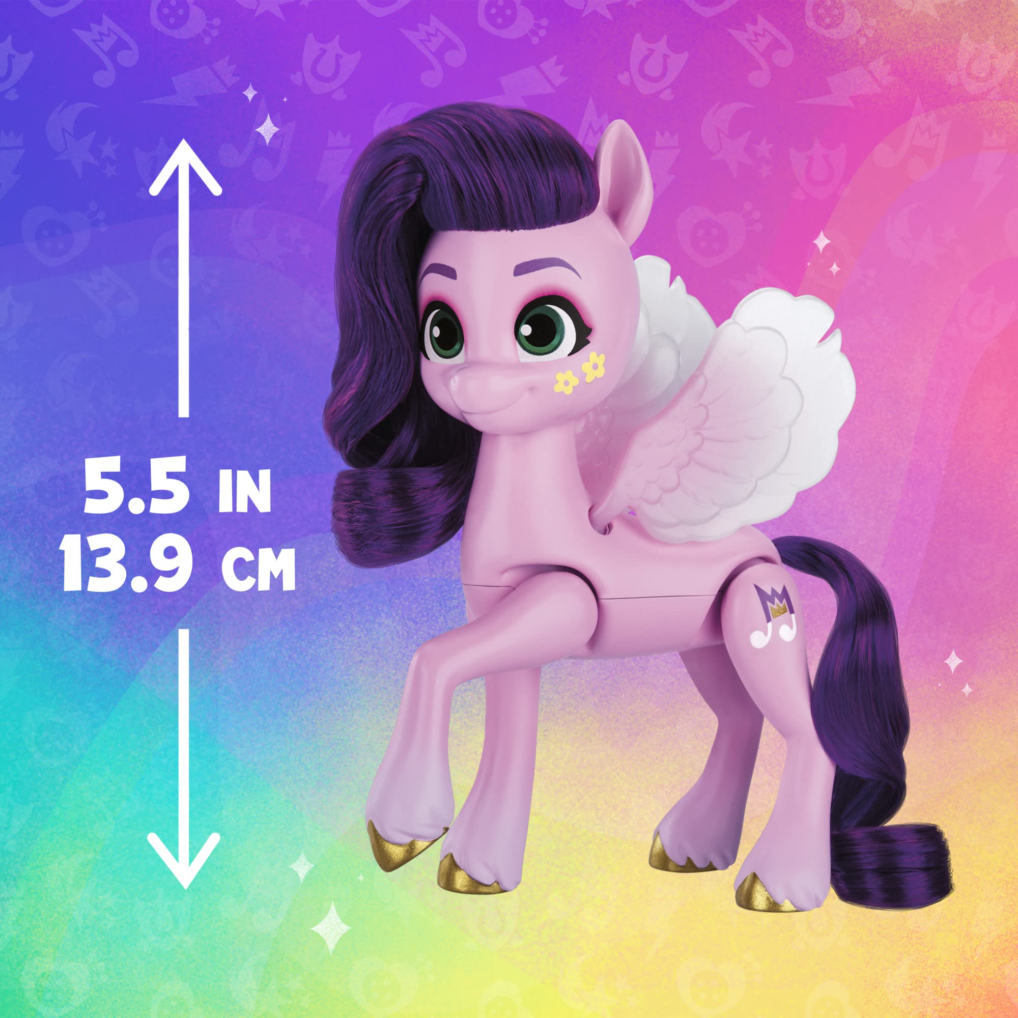 My Little Pony Toys Princess Pipp Petals Style of The Day, 5-Inch Hair Styling Dolls, Toys for 5 Year Old Girls and Boys
