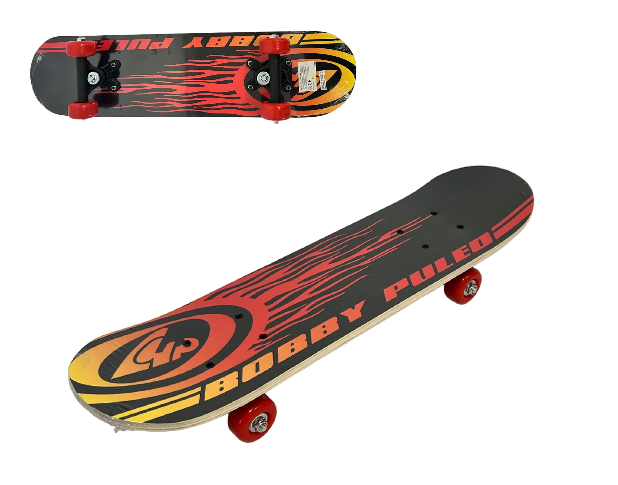 Children's Skateboard Skate for Children, 60 cm, Skateboard for Children, Wooden Skate Board, Complete Front and Back Decoration, Assorted Colours Random Colour