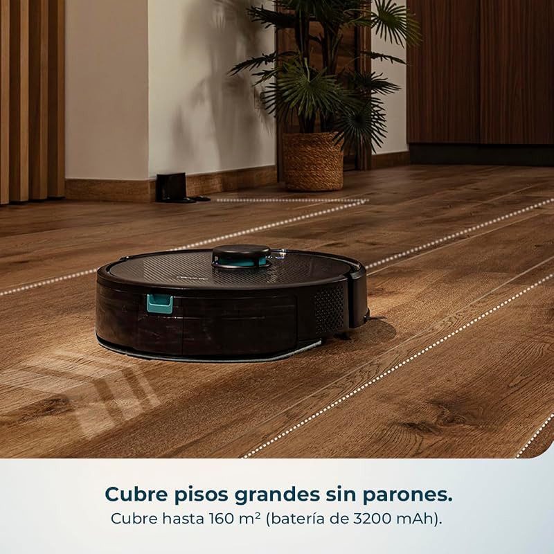 Robô Aspirador com Navegação Giroscópica e App Conga M50 X-Treme. 7000Pa, Varreduras, Aspiradores, Mops e Mops, 160mins de autonomia, Sensores anti-queda, Escova multifunções, TotalSurface — foto 6 de 8