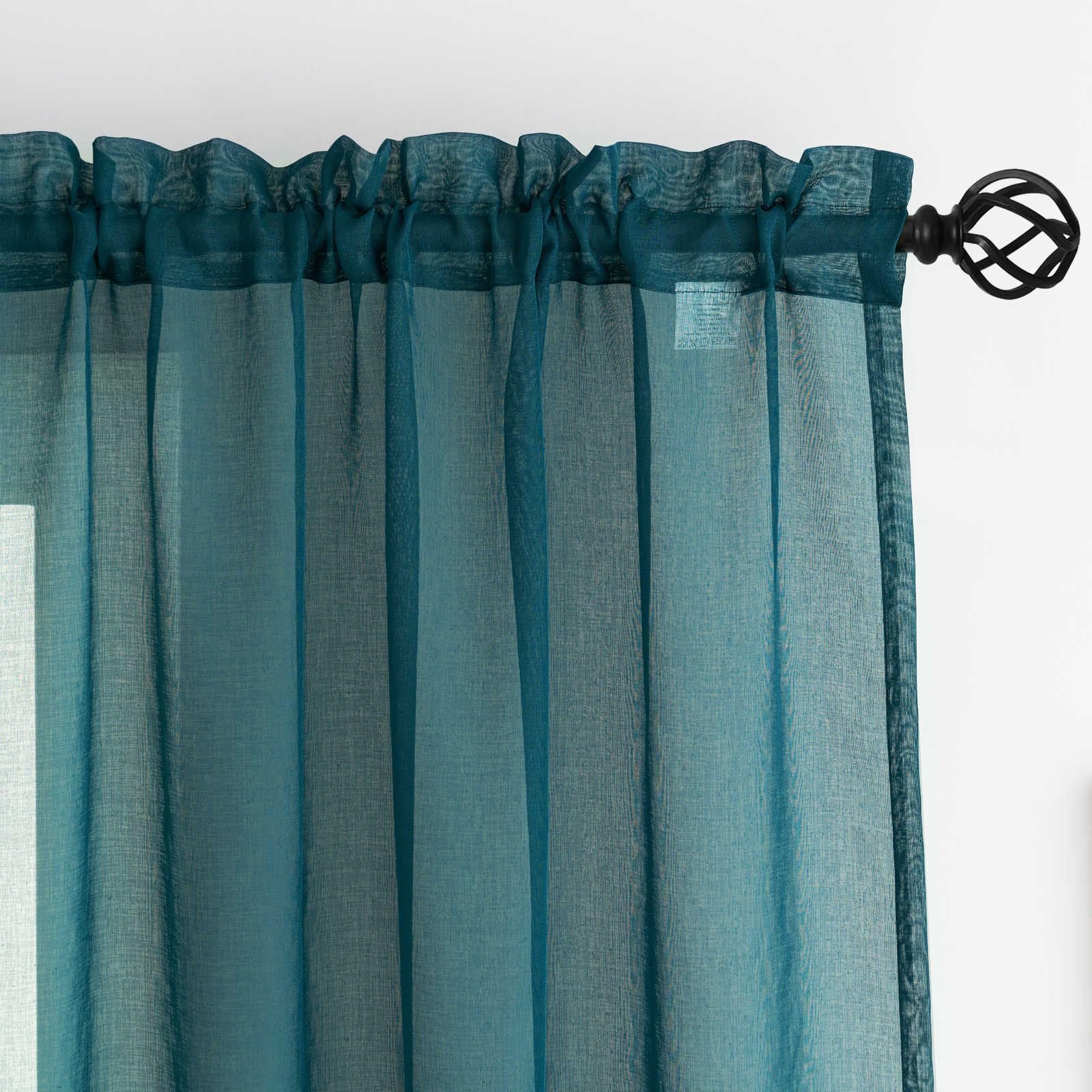 MYSTIC-HOME Extra Wide Sheer Curtains Green 84 Inches Long, Window Treatments Rod Pocket Drapes for Living Room, Bedroom, 108 in Width Semi Sheer Curtains for Yard, Villa, Parlor, 108"x 84", 2 Panels