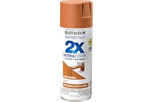 Rust-Oleum 334083 Painter's Touch 2X Ultra Cover Spray Paint, 12 oz, Satin Warm Caramel