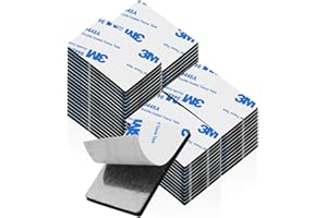 Godmony Double Sided Tape HeavyDuty,Double Sided Tape for Walls,48Pcs 2 Sided Sticky Waterproof Pads,1.96 * 1.18 Inch Super Strong Removable Double-Sided Foam, Mounting Black Tape for Hanging