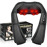 Neck Massager with Heat, Back Massager Deep Tissue, Electric 3D Kneading Massage Pillow for Pain Shiatsu Back and Shoulder Massager, Birthday Christmas Gift for Women Men Dad Mom