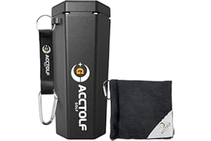 ACCTOLF Portable Golf Ball Washer Cleaner, Golf Accessories for Men Women, Golf Club Cleaning Kit with Golf Ball Towel, Unique Golf Training Kit Gifts, Leakproof Golf Ball Cleaner for Golf Bag/Cart