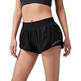 HXUNJW Athletic Shorts for Women,Mesh Lined 2.5" Running Shorts,Quick Dry Active Workout Shorts with Zip Pocket