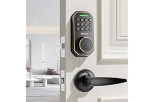VCHOO Smart Door Lock Keyless Entry Front Door Lock with Handle and Keypad Automatic Lock One-Time Password Anti-Peeping Pass