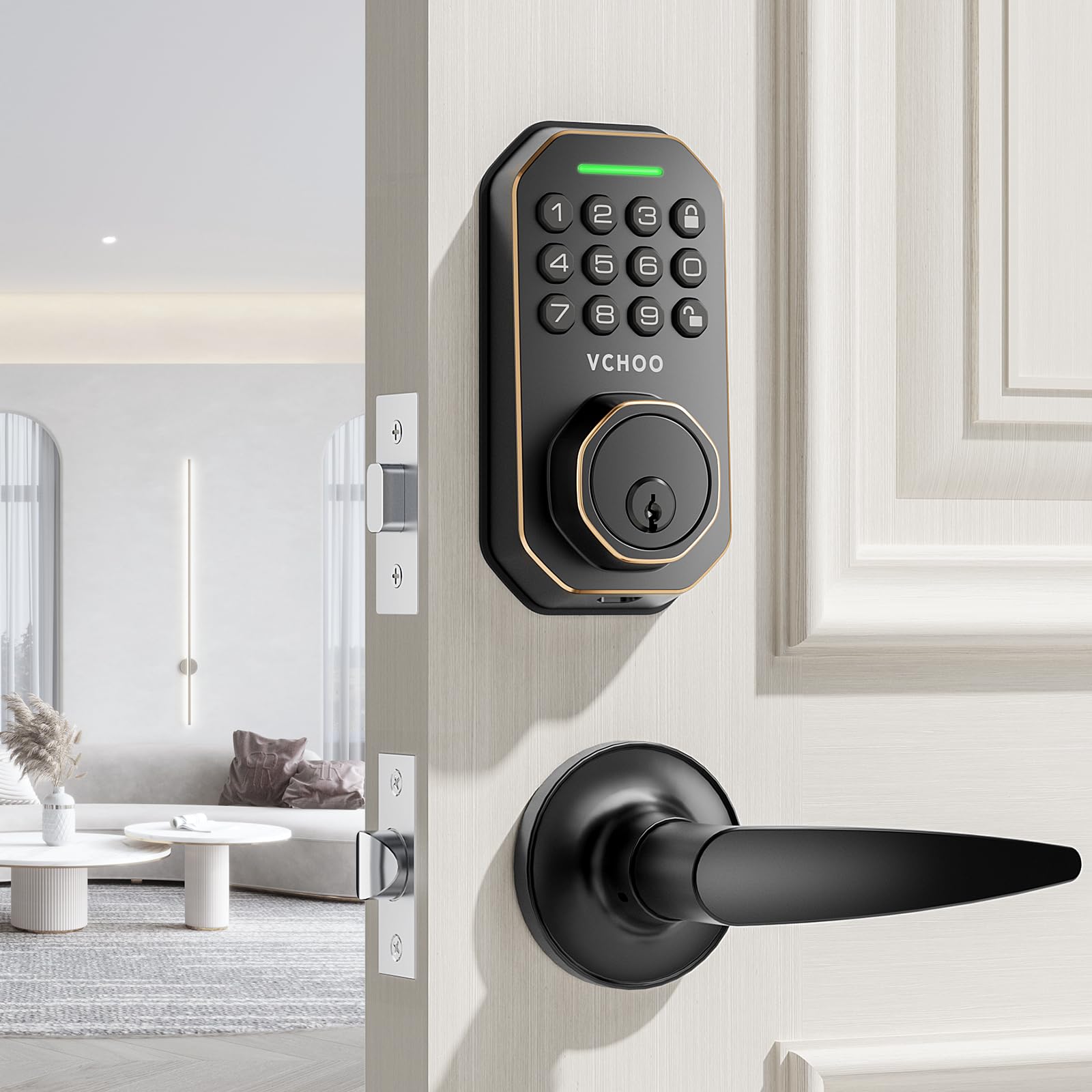 VCHOO Keyless Entry Door Lock Deadbolt with Handle