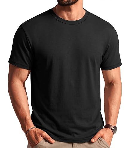 COOFANDY Men's Short Sleeve T-Shirts 1 Pack Crew Neck Casual