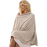 Uyivugmo Tencel Shawl Wraps 70 x 35in Travel Essentials Lightweight Pashmina for Travel Blanket Scarf UPF 50+