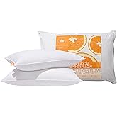 Canadian Down & Feather Co. – 2 Pack Firm Support White Goose Feather Pillow – 255 TC Shell 100% Cotton King Size – Filled in Canada