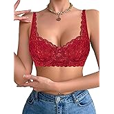 Avidlove Lace Bralettes for Women Sexy Demi Balconette Underwire Bra Lingerie Unpadded