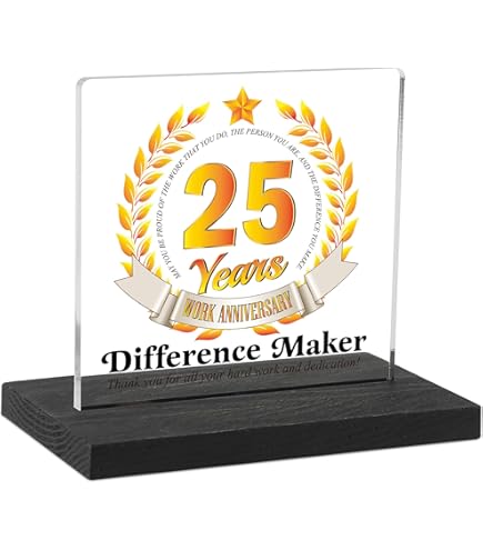 15 Years Work Anniversary Desk Decor Gifts For Employee, 15th