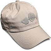 Soft Baseball Cap Fish Skeleton Embroidery Ocean and Cotton Dad Hats for Men Women