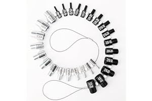 COMFYLICHI Nut and Bolt Thread Checker, Bolt Size Finder, 28 Male/Female Thread Gauges (15 Inch & 13 Metric) Thread Checker Standard and Metric, Bolts and Nut Identifier Gauge