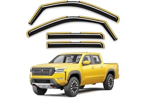 Deejecsun in-Channel Window Rain Guards Fit for Truck Nissan Frontier 2022-2025 Crew Cab Extra Durable Window Deflectors Vent Visors Shades Car Accessories Visors Rain Guards