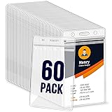 60 Pack ID Badge Holder - Vertical Badge