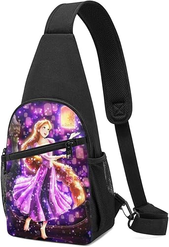 Amazon ディズニー 夜空に光る夢 ラプンツェル ボディバッグ ショルダーバッグ 斜めがけバッグ ワンショルダーバッグ ボディーバッグ メンズ メンズ Qopikkl ボディバッグ ワンショルダー