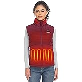 ORORO Women's Heated Down Vest with Rechargeable Battery, Lightweight Heated Vest with 800 Fill Power Down
