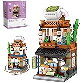 LUOGFYNI Japanese Street View Matcha Shop Building Blocks, Mini Bricks Store Architecture Sets, Creative City Construction Model for Adults, Idea Gifts for Kids (1656)