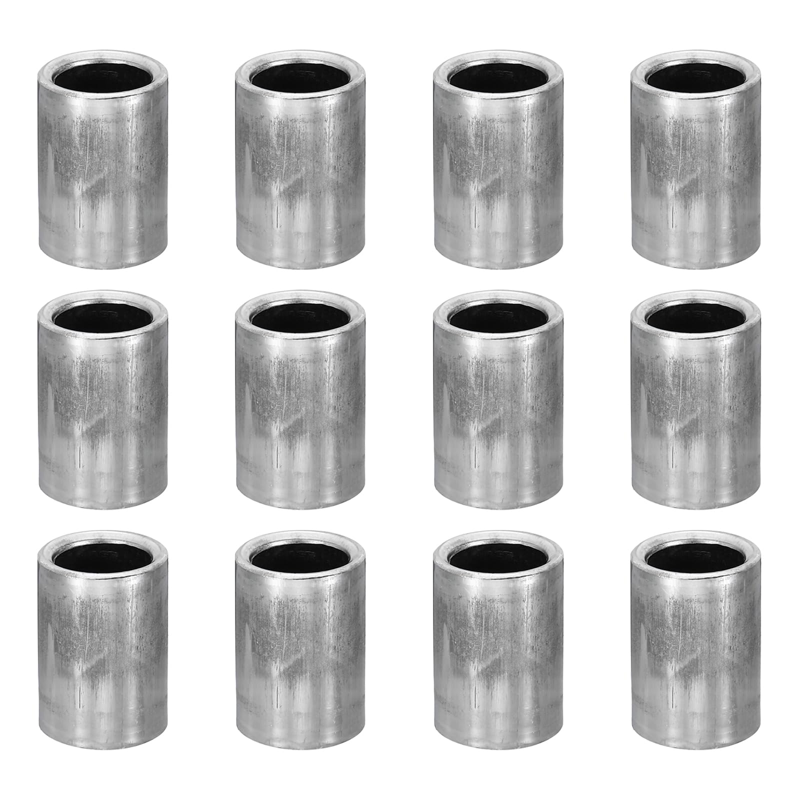 PATIKIL M10 Steel Spacers, 12 Pcs Metal Spacers Steel 10mm ID x 14mm OD x 16mm L Carbon Steel Spacer Screw Standoff Round for 2/5in or M10 Screw Bolts