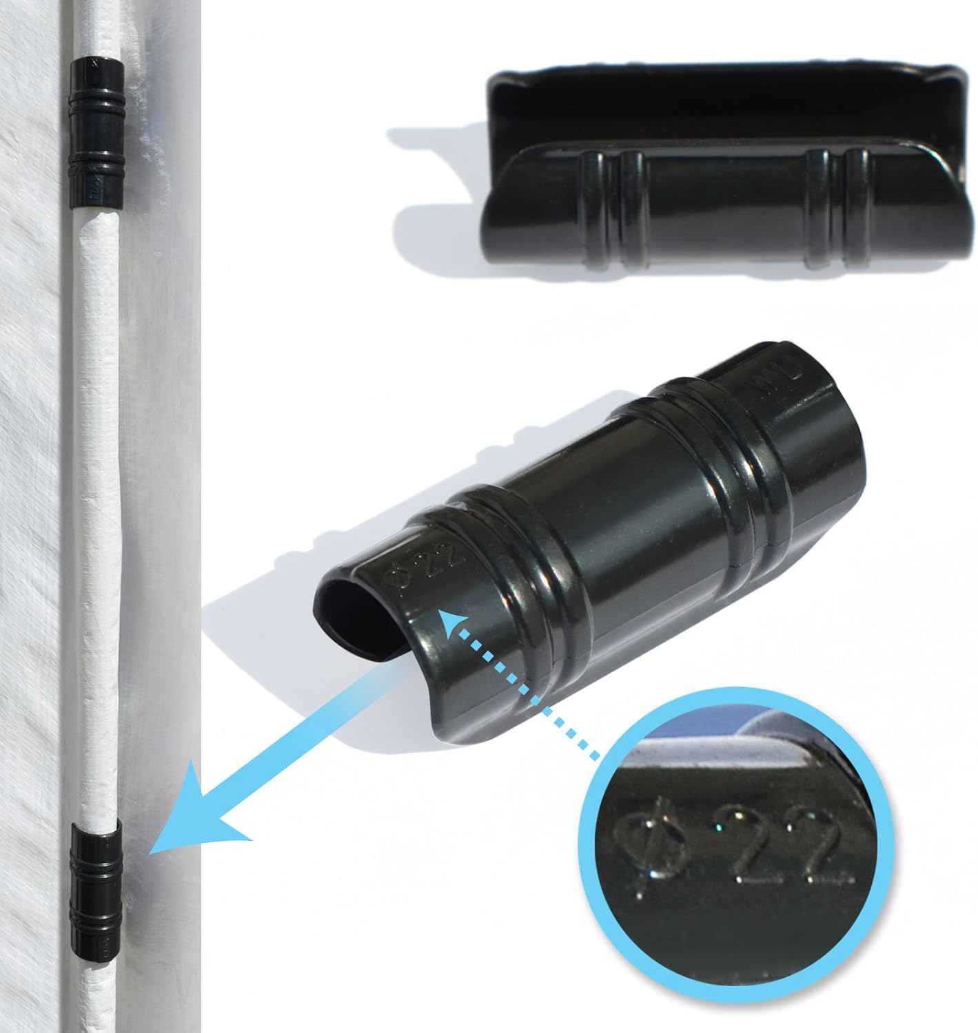 Amazon Com Benefitusa Black Snap Clamp For Pvc Pipe Greenhouse