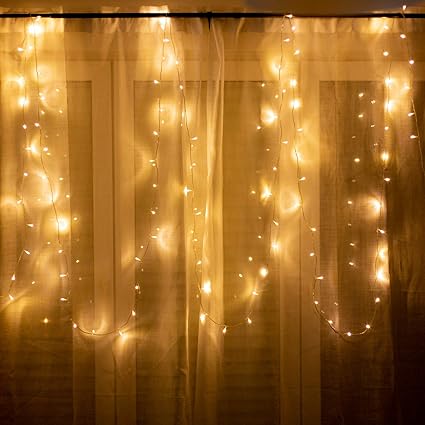 100er LED Lichterkette für innen und außen – 12 Meter | Mit Netzstecker NICHT batterie-betrieben | 100 LEDs warm-weiß | Kein 
