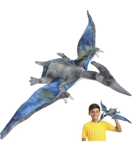Li'l Peepers Pterodactylus Flugsaurier-Kuscheltier – 23 Cm, Fusselfrei, Mit Großen Augen, Von Suki Gifts