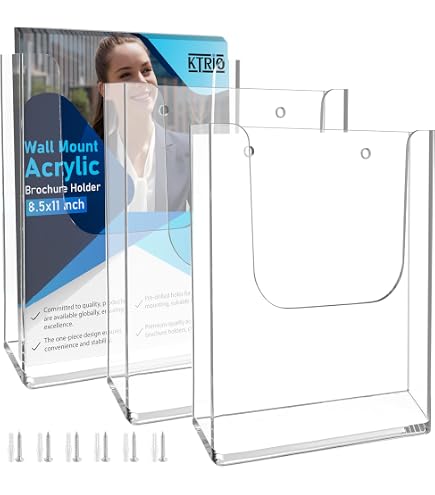 Marketing Holders Clear Acrylic Brochure Holder / Magazine Rack, 8.5x11 Inch, Extra Wide Display Stand, Made In USA - View #5