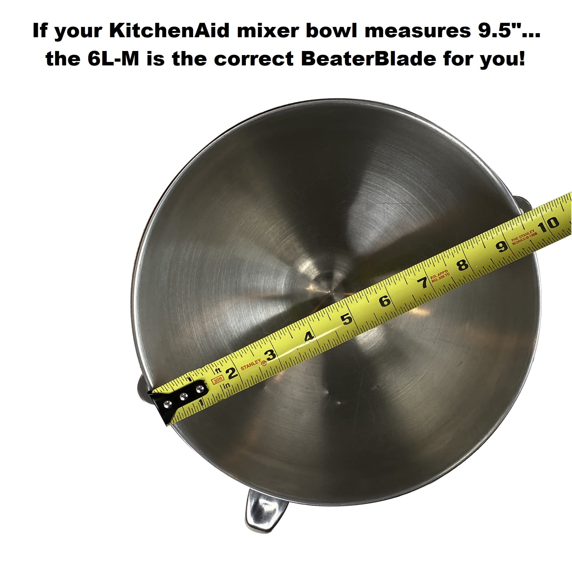 New Metro Design 6L-MR Beater Blade METAL, works w/most KitchenAid 6, 7 and 8 Quart Bowl-Lift Stand Mixers, Red