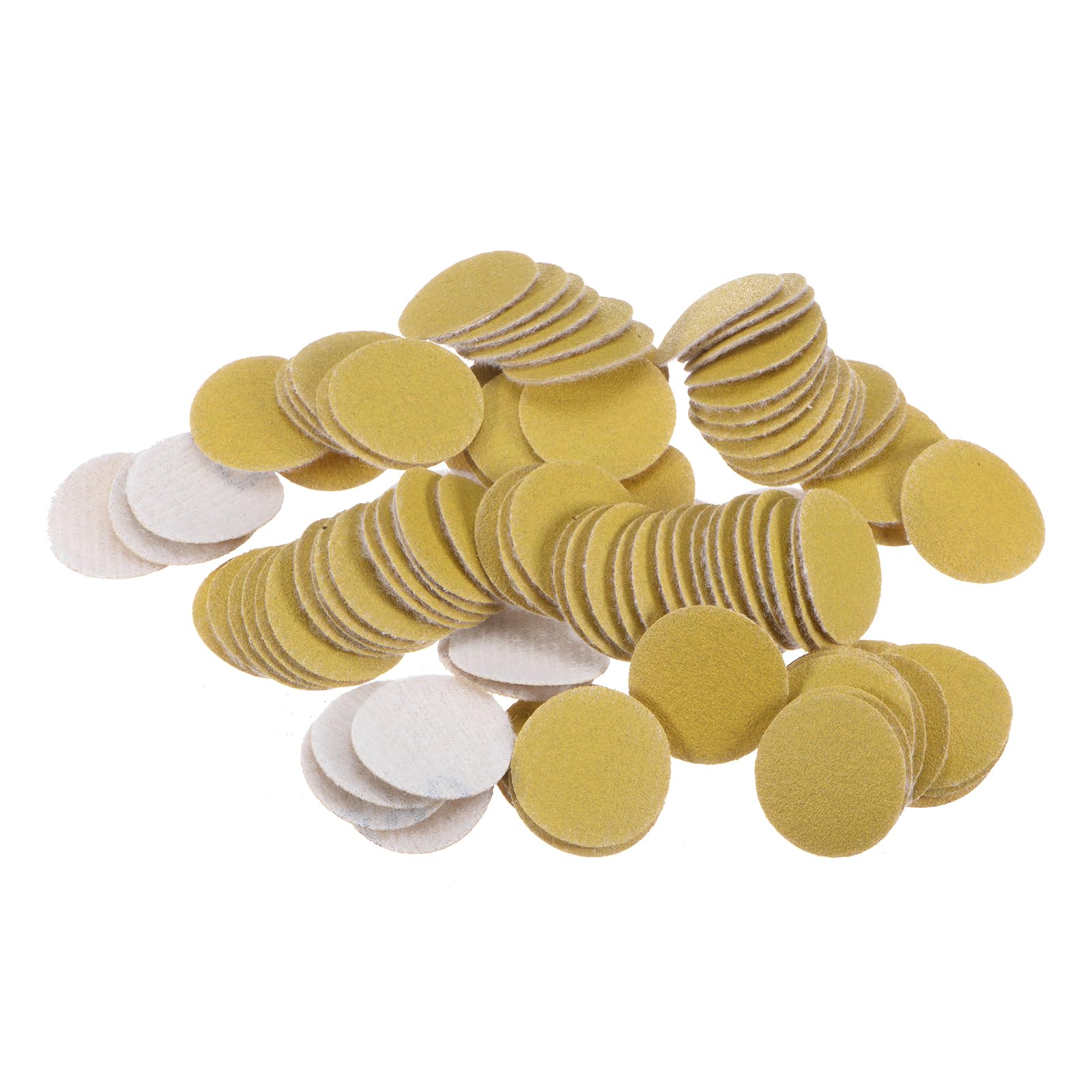 Kozelo 100pcs No Hole Sanding Discs- [ 1 Inch 220 Grit ] Round Hook and Loop Grip Sanding Pads Sheet for Wood Metal Polishing Use| Aluminum Oxide & Zirconium Oxide Sandpaper