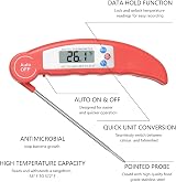 Flintronic Digital Instant Read Meat Thermometer 4s Read Foldable Probe °F/°C view 8
