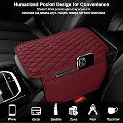 Car Center Console Cover, Upgraded Microfiber