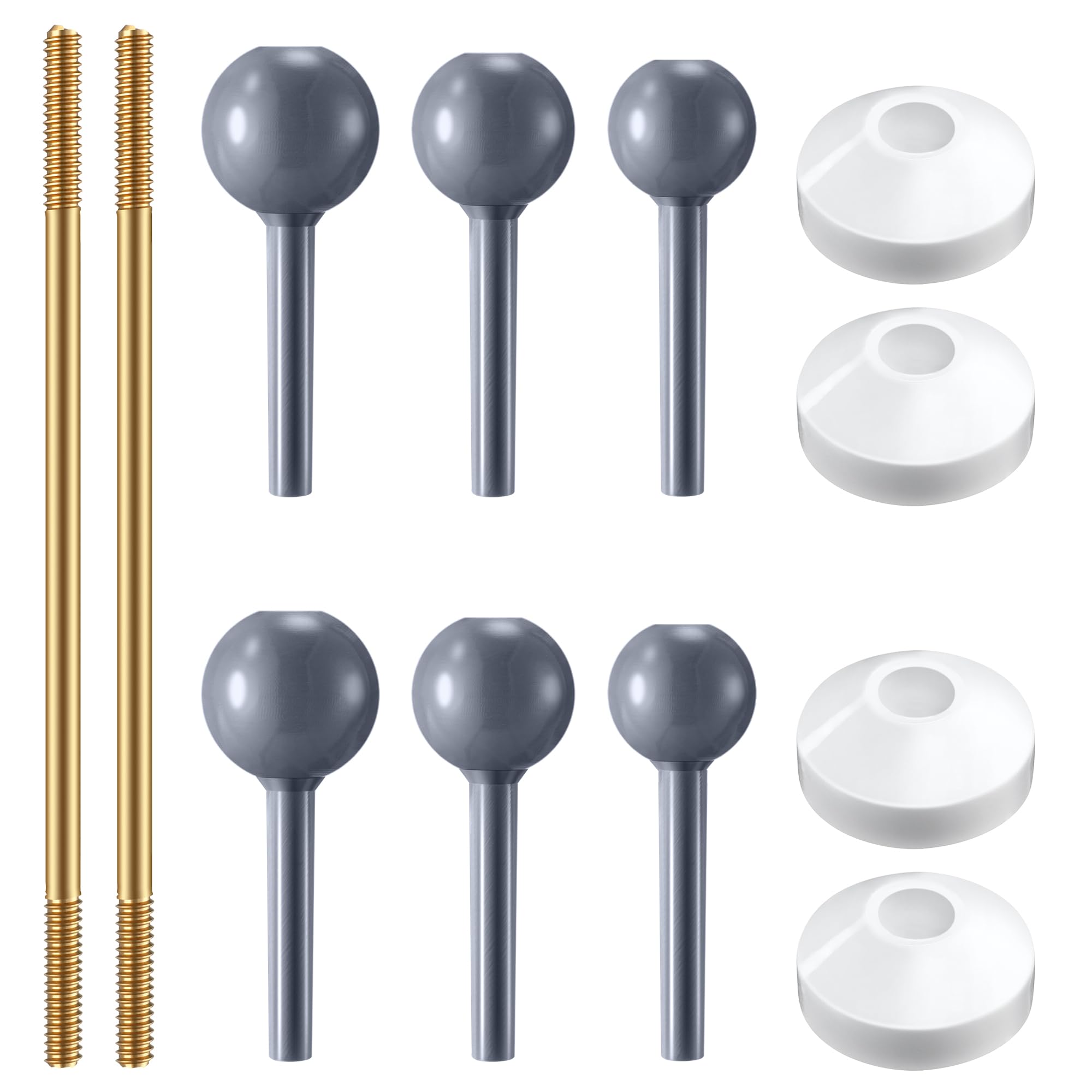 Photo 1 of Enhon 2 Pack Universal Pop Up Drain Assembly, Sink Rod Compatible With Stopper, Pivot Bathroom Sink Repair Kit, Includes 3 Sizes of Balls and Cone Washers