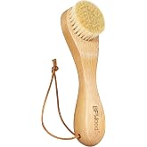 BFWood Laundry Stain Brush, Natural Soft Boar Bristles, Removes Tough Stains from Delicate Fabrics Like Knits, Cotton, and Linens, Gentle on Fabrics, No Damage