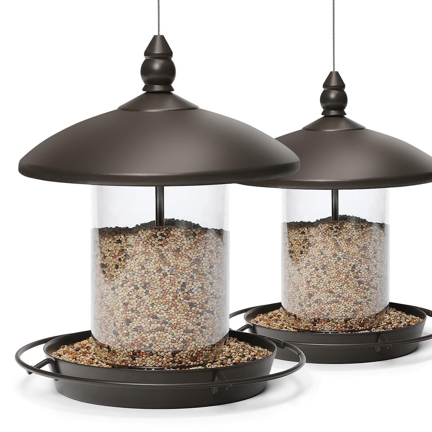 Photo 1 of Pack of 2 Bird Feeder for Backyard Birds. Bronze