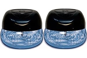Bluonics Fresh Aire 2-Pack Water Air Washer, Air Revitalizer & Freshener with Night Light 7 LED Changing Colors & White Noise