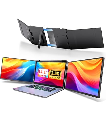 Amazon.com: Fzaqwen Triple Screen Laptop Monitor Extender - 2.5K