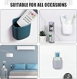 Liameph 6 PCS Wall Mounted Remote Control Holder with Charging Port view 3