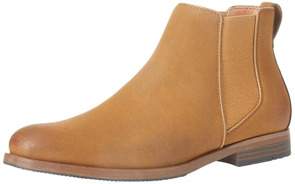 AMAZON ESSENTIALS MEN’S CHELSEA BOOT, DARK TAN, 12