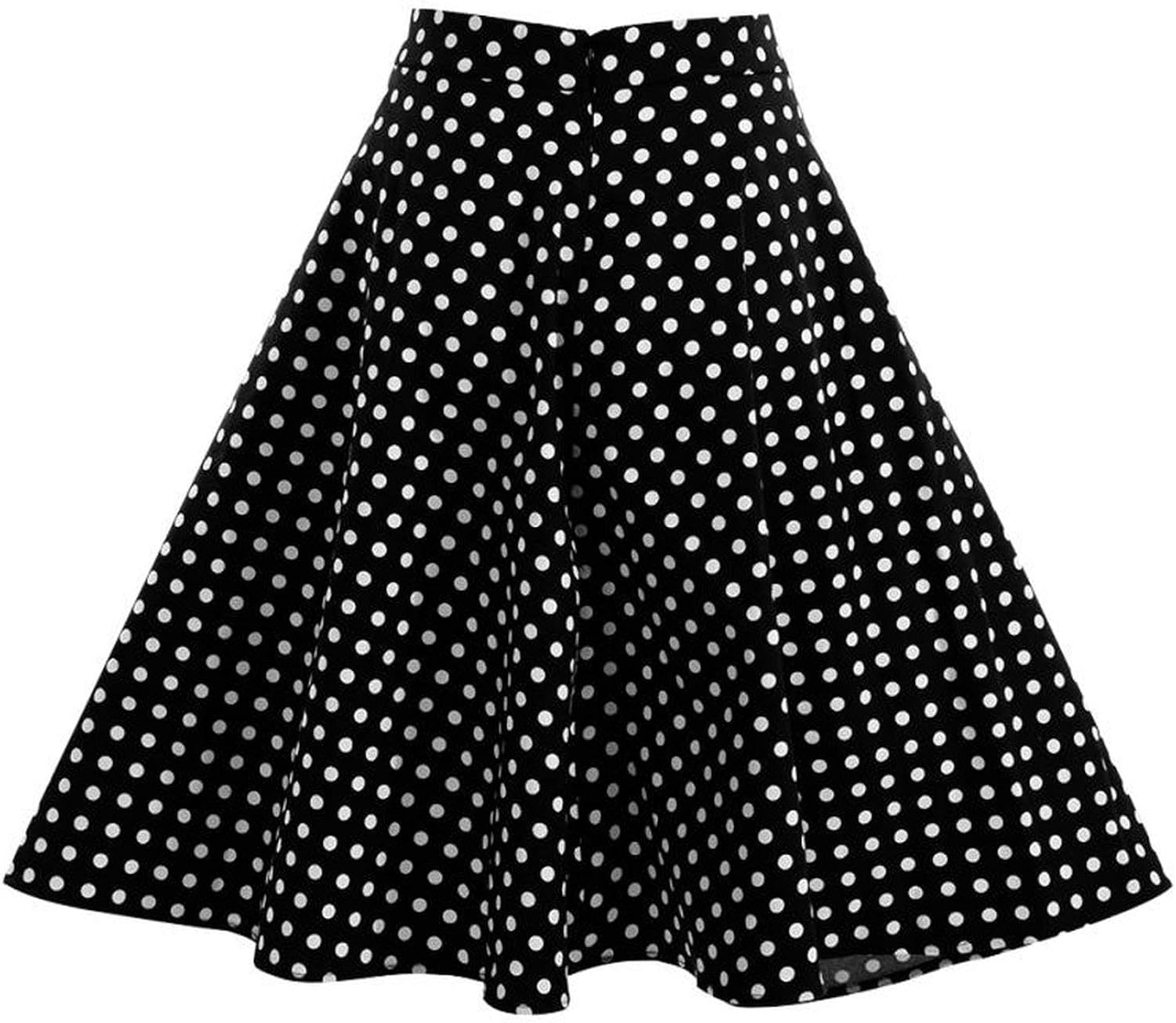 black and white polka dot skirt plus size